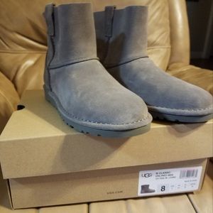Grey unlined mini size 8 ugg boots